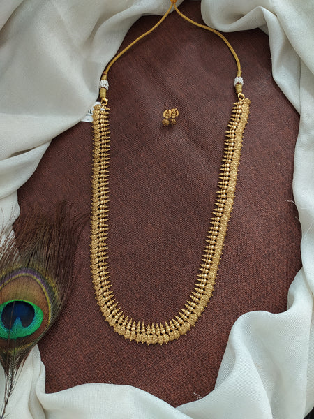 Gold Haram Designs Kasumalai Set In Gold Kasumalai Long Gold