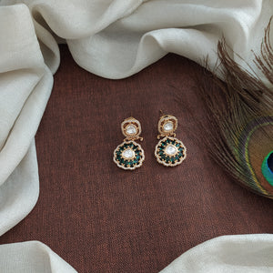 Kundan Earrings – Ruby & Emerald Shades