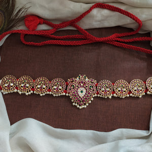 Real Araku Stones Hip Chain | Bharatanatyam & Kemp Stone Waist Belt