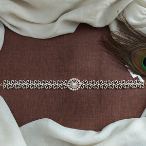 Zircon Seeshphool Hair Accessory – Available in Silver & Diamond Finish