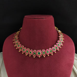 Floral Design Jadau Kundan Necklace