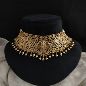 Antique Lakshmi Choker Set with Jhumki | Temple Jewellery | Bridal Choker