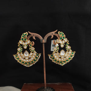 Peacock-Inspired Fusion Earrings – A Statement of Elegance