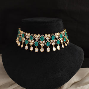 Amazing Kundan Choker Set in Victorian Finish