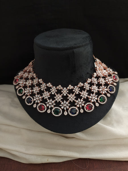 Zircon choker necklace deals