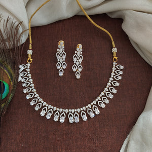 Elegant Design Gold & Silver Plated Necklace Set