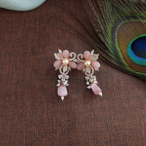 Pleasant Eye Catching Rose Gold Zircon Necklace Set