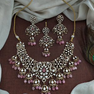 Dual Peacock Design Heavy Victorian Necklace Sets