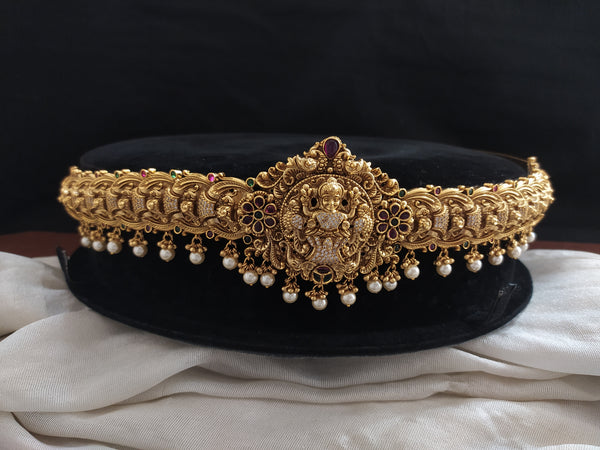 Antique Bridal/Festive Wear Hip-Belt with Nakshi Work and Zircon