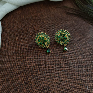 Floral Design Zircon Stones Pendant set