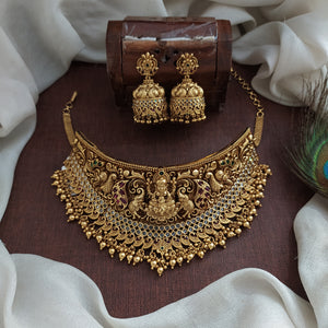 Antique Nakshi Work Festive Lakshmi Choker Set