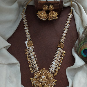 Antique Nakshi Work Lakshmi Long Haram Set