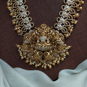 Antique Nakshi Work Lakshmi Long Haram Set