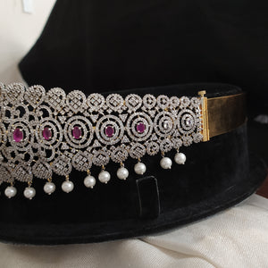 Zircon Hip Belt in Ruby – A Majestic Waist Ornament