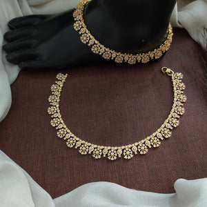 Gold-Plated Zircon Anklets
