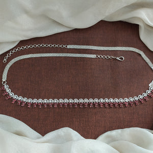 Zircon Hip-Chain in Silver – A Graceful Waist Ornament