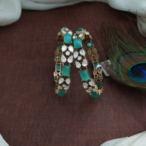 Victorian Moissanite Stone Bangles in Trending Colors