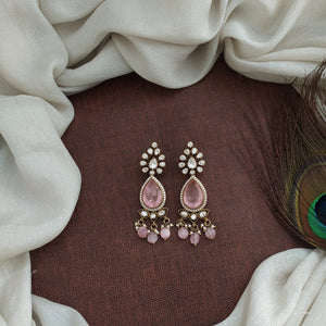 Victorian Finish Moissanite Earrings