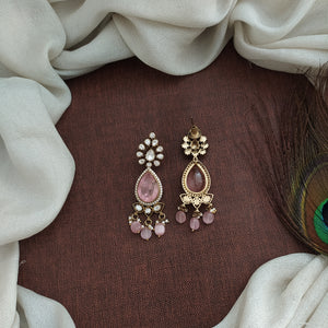 Victorian Finish Moissanite Earrings