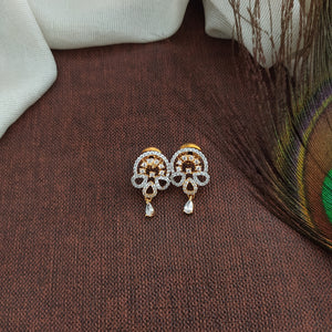 Diamond Finish Zircon Mangalsutra Pendant Set – Elegant Karwa Chauth Special