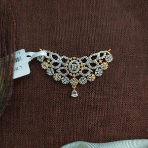 Diamond Finish Zircon Mangalsutra Pendant Set – Elegant Karwa Chauth Special