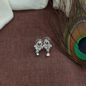 Silver (Rhodium) Finish Zircon Mangalsutra Pendant Set – Karwa Chauth Special