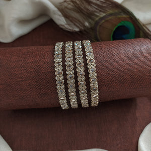 Uncut Polki Mehandi Bangles – A Blend of Elegance and Tradition