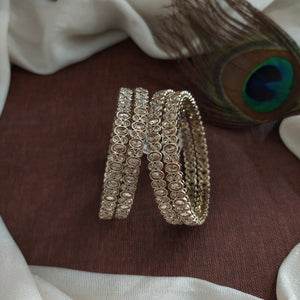 Uncut Polki Mehandi Bangles – A Blend of Elegance and Tradition