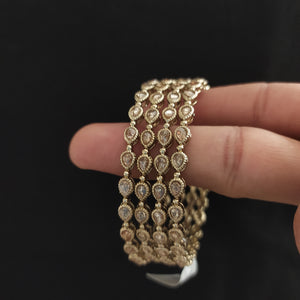 Uncut Polki Mehandi Bangles – A Blend of Elegance and Tradition