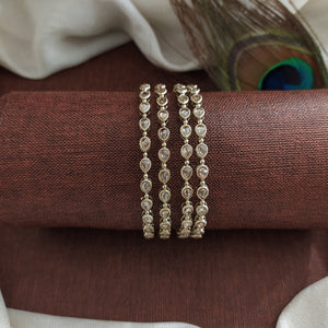 Uncut Polki Mehandi Bangles – A Blend of Elegance and Tradition