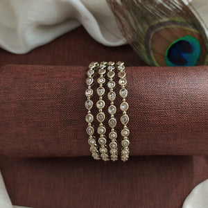Uncut Polki Mehandi Bangles – A Blend of Elegance and Tradition