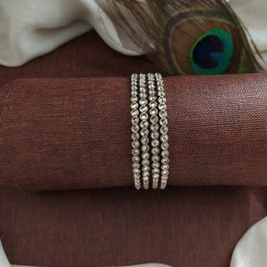 Uncut Polki Mehandi Bangles – A Blend of Elegance and Tradition