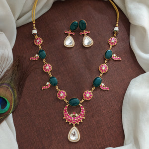 Designer Polki Jadau Necklace Set