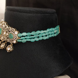 Mint Green Beaded Victorian Choker Set