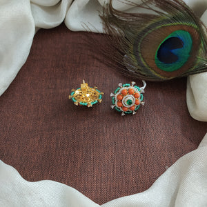 92.5 Pure Silver Zircon Stud Earrings
