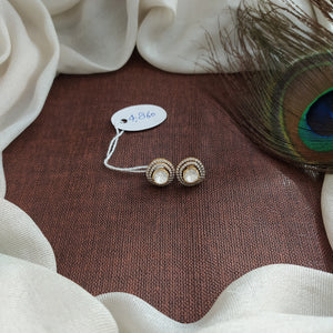 Pure Silver Moissanite Studs in Full White for Everyday Wear