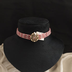 Victorian Pear-Shaped Moissanite Beaded Choker Set