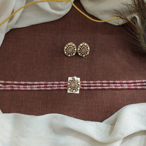 Victorian Pear-Shaped Moissanite Beaded Choker Set