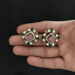 Pure Silver Moissanite Screw-Back Studs