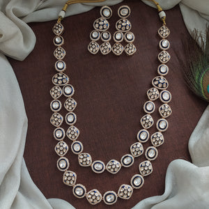 Double Layer Kundan Meenakari Long Haram – A Royal Statement