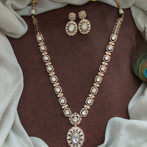 Statement Kundan Long Haram Set – Timeless Grandeur