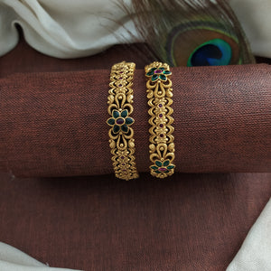 Antique Floral Design Bangles