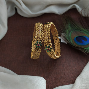 Antique Floral Design Bangles