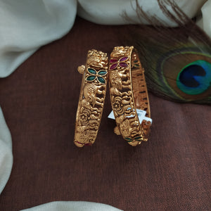 Antique Elephant-Design Screw-Type Kada