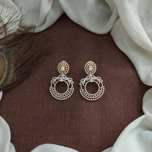 Full White Zircon Earrings – Silver & Diamond Finish Options