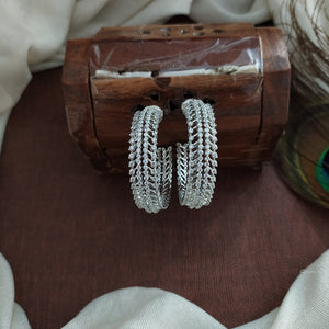 Women’s Stone-Studded Hoop Earrings