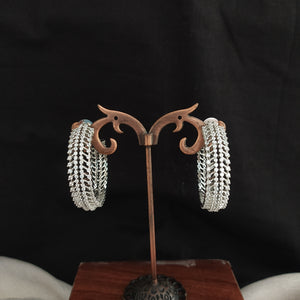 Women’s Stone-Studded Hoop Earrings