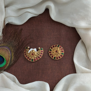 Antique Kemp Stones Sun & Moon Bridal Hair Accessory