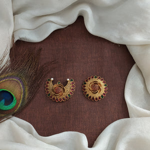 Antique Kemp Stones Sun & Moon Bridal Hair Accessory