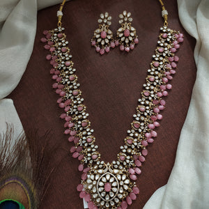 Moissanite Long Haram Set in Victorian Finish ~ Peacock Design